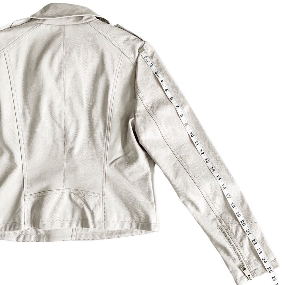 GUESS Faux Leather Crop Moto Jacket! - Picture 8 of 11
